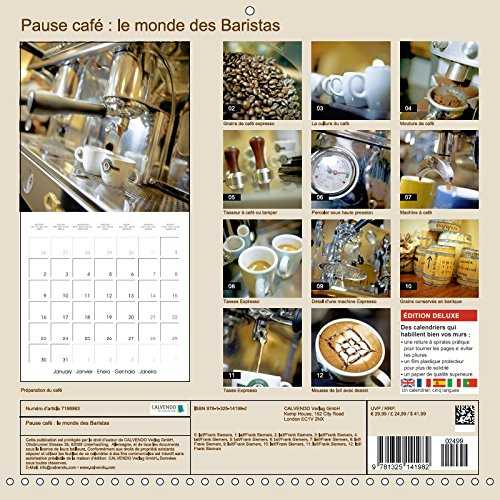 Pause café - le monde des baristas (calendrier mural 2017 square)