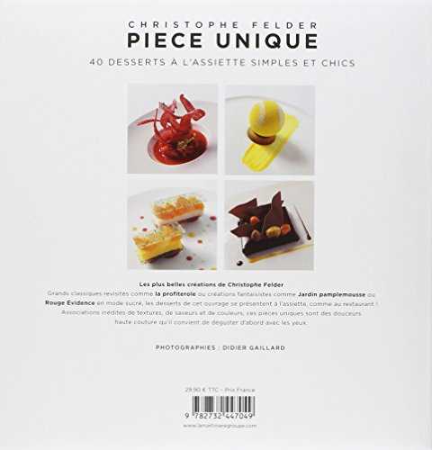 Pièce unique - 40 desserts à l'assiette simples et chics