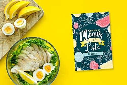 Planificateur de menus et liste de courses: Organiseur d'achats et de repas sur 52 semaines