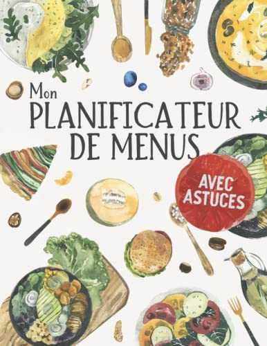 Planificateur de repas avec listes de courses à découper et inventaires : Le cahier de menus parfait avec pas moins de 52 semaines de repas à ... courses à découper.: Planificateur de Menus