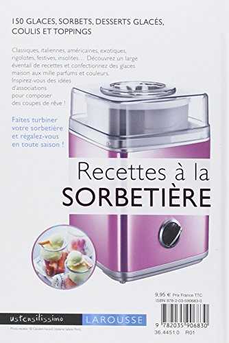 Recettes à la sorbetière