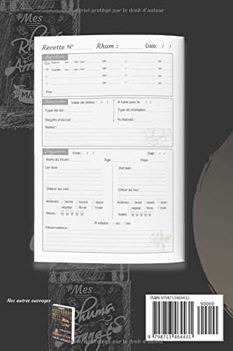 RHUMS ARRANGÉS Maison (mes): livre de recettes et dégustation (carnet À REMPLIR)