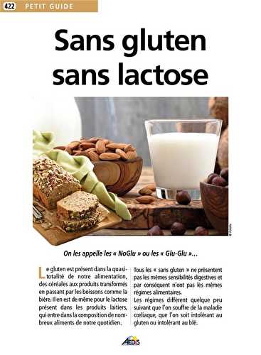 Sans gluten, sans lactose