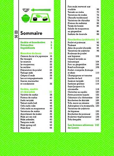 Sushis et brochettes