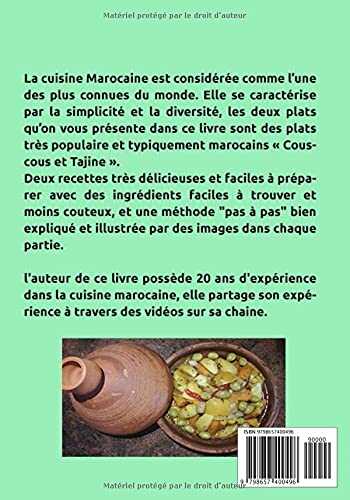 Tagine et Couscous Marocain: Recettes de Plats Traditionnels | Repas complet pas cher | Recette couscous royal | Gastronomie marocaine | Facile, ... | Dimensions: 7"x 10" (17.78 x 25.4 cm)