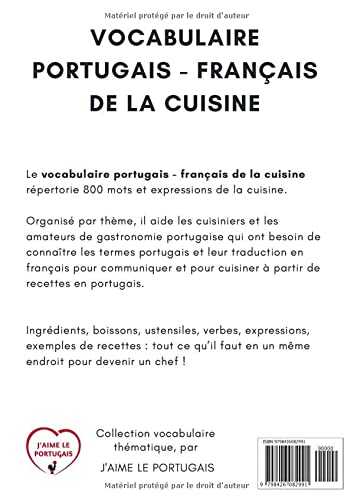 Vocabulaire portugais - français de la cuisine